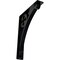Ekena Millwork Crawley Wrought Iron Bracket, (Triple center brace), Powder Coated Black 2"W x 10"D x 12"H BKTM02X10X12TCR - alternate 1